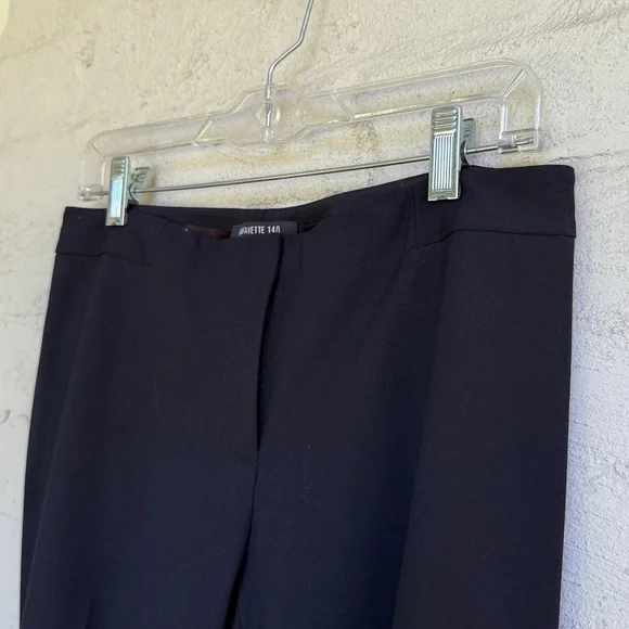 Lafayette 148 NY Black Lightweight Stretch Wool Classic Trousers Size 4 - Picture 5 of 12